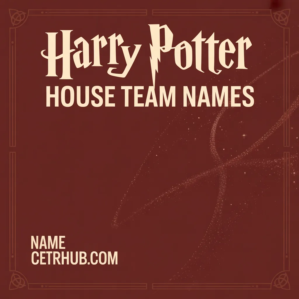 Harry Potter House Team Names