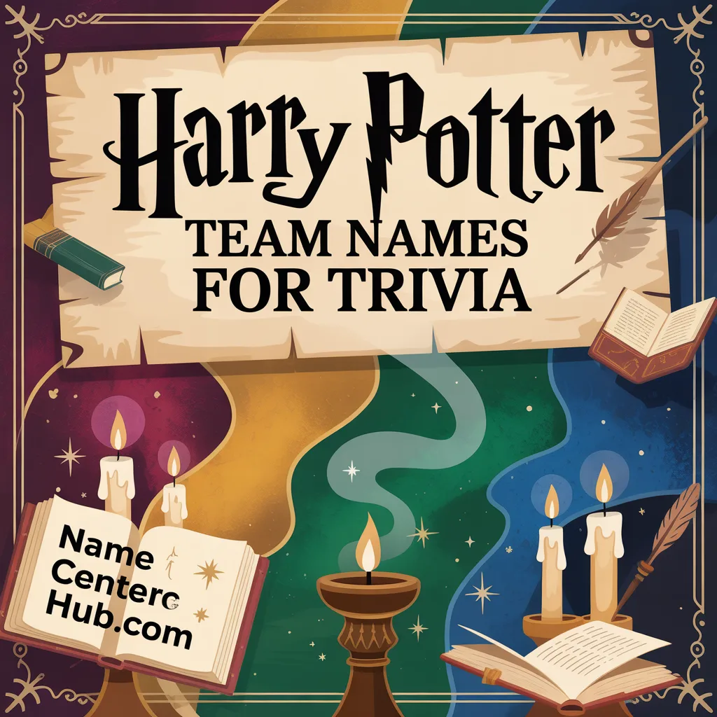 Harry Potter Team Names for Trivia