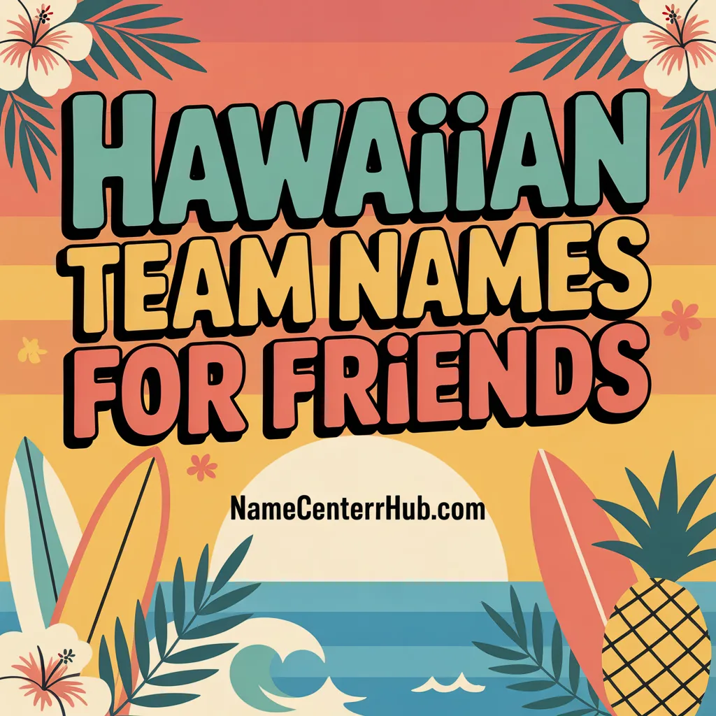 Hawaiian Team Names for Friends