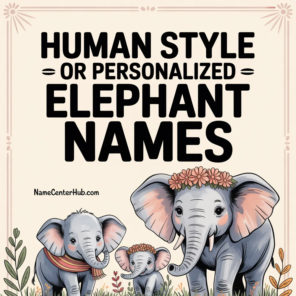 Human Style or Personalized Elephant Names