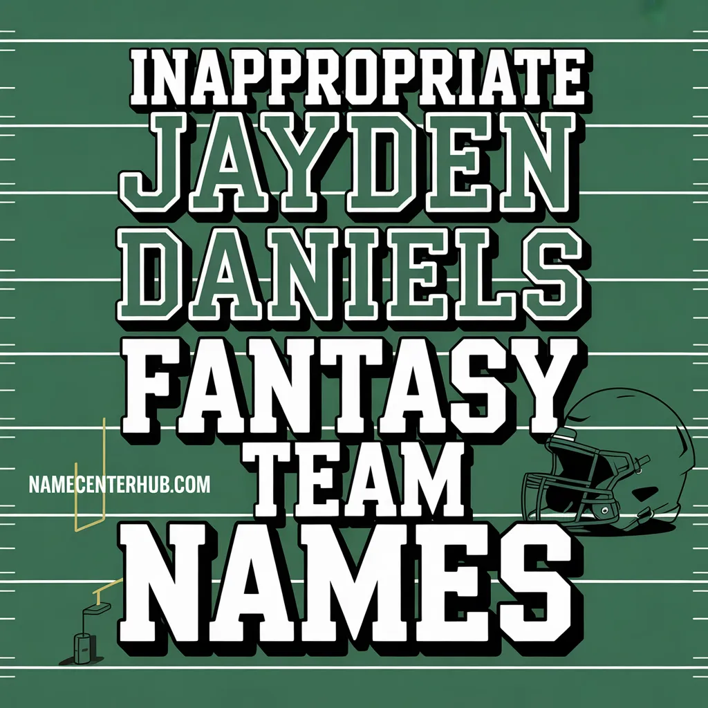 Inappropriate Jayden Daniels Fantasy Team Names
