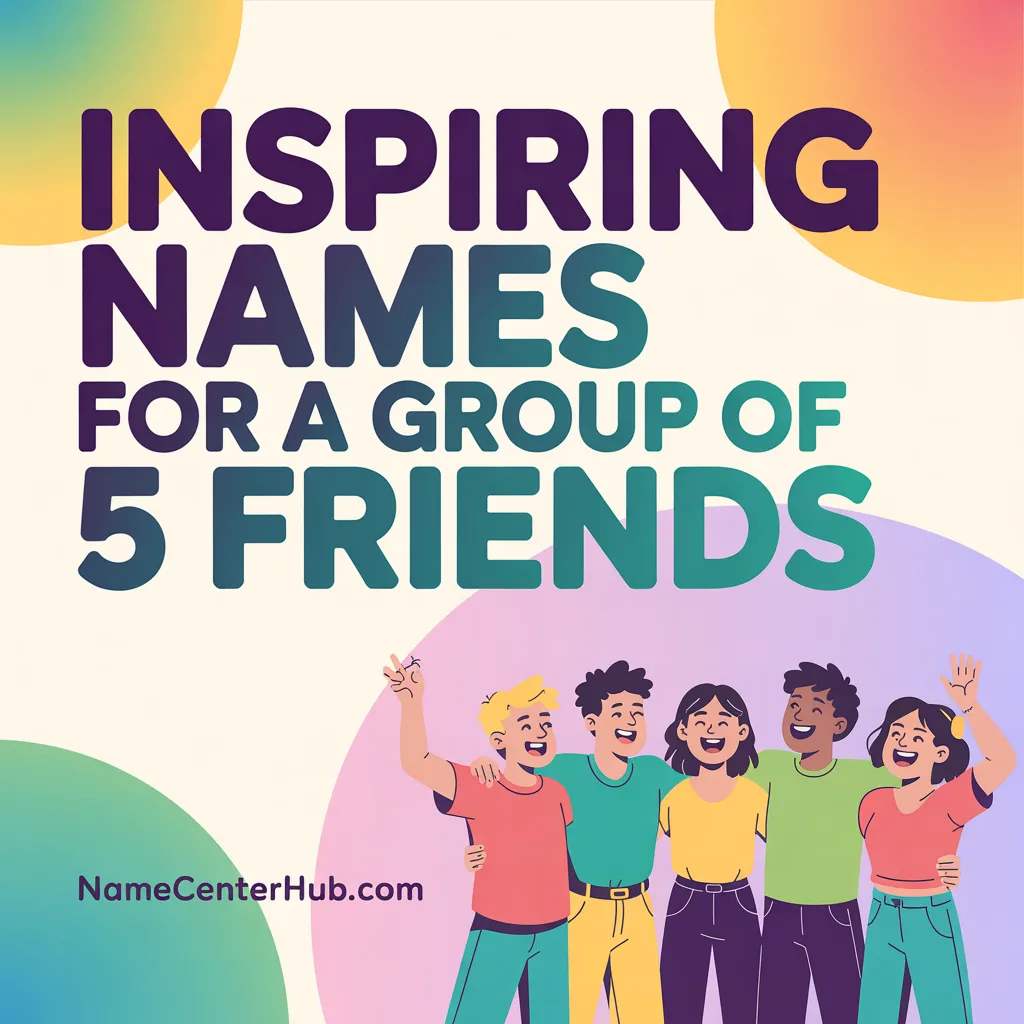 Inspiring Names For A Group Of 5 Friends