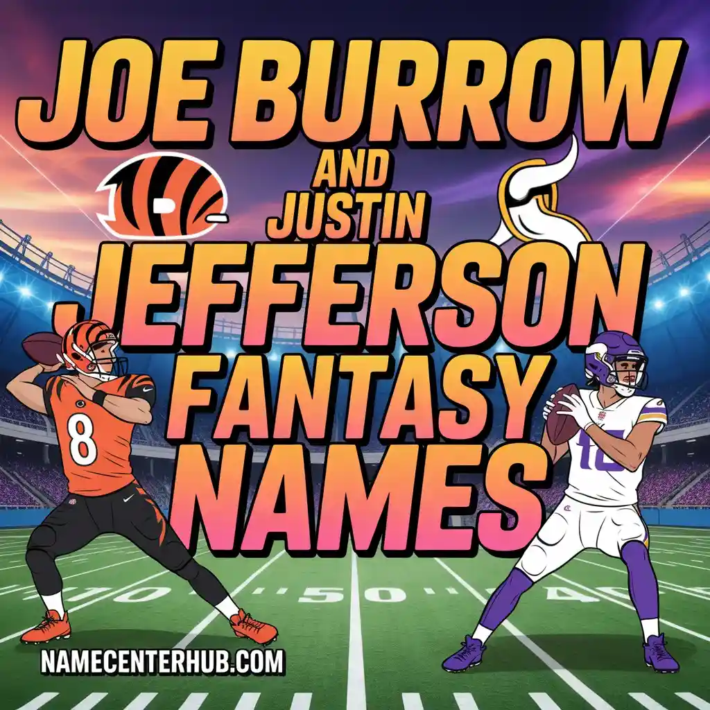 Joe Burrow And Justin Jefferson Fantasy Names