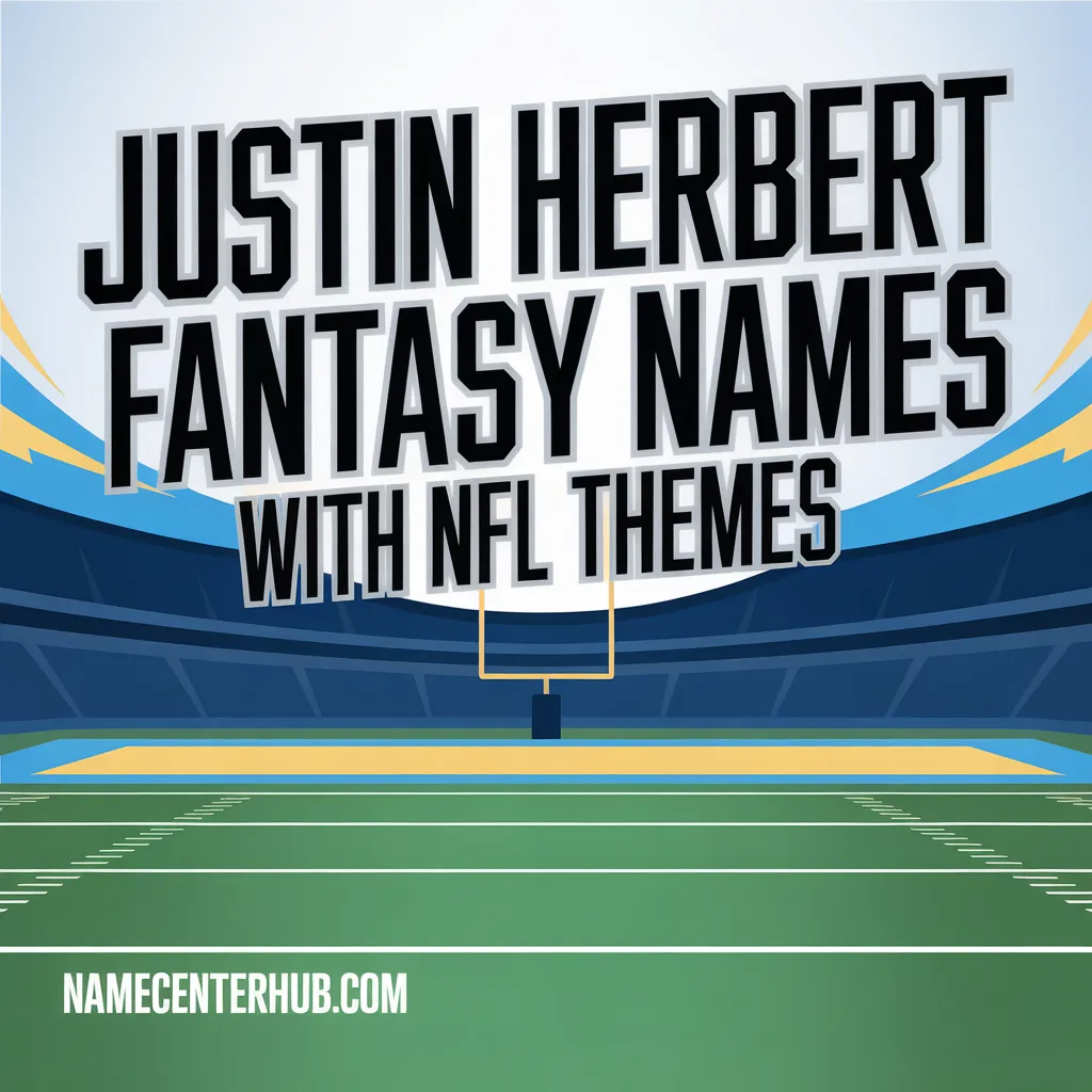 Justin Herbert Fantasy Names With NFL Themes