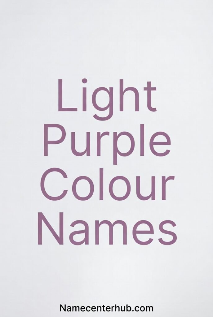 Light Purple Colour Names
