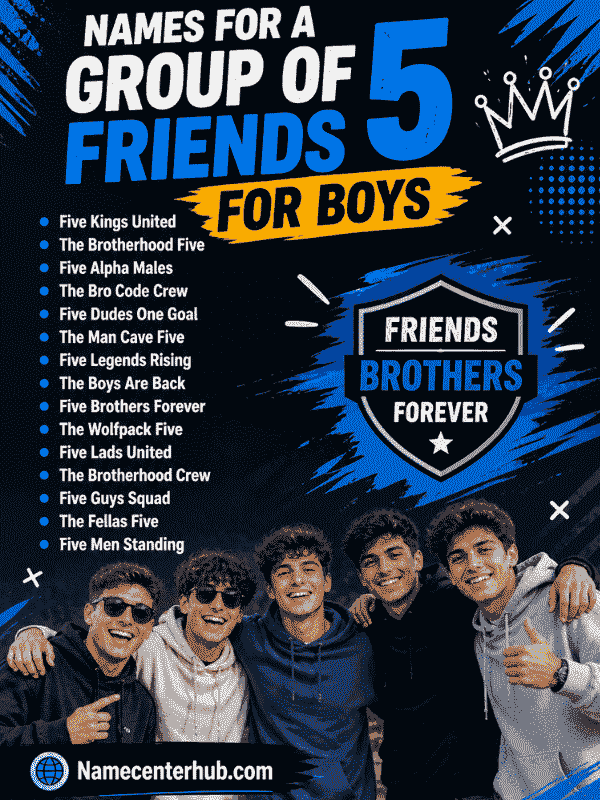 Names For A Group Of 5 Friends For Boys