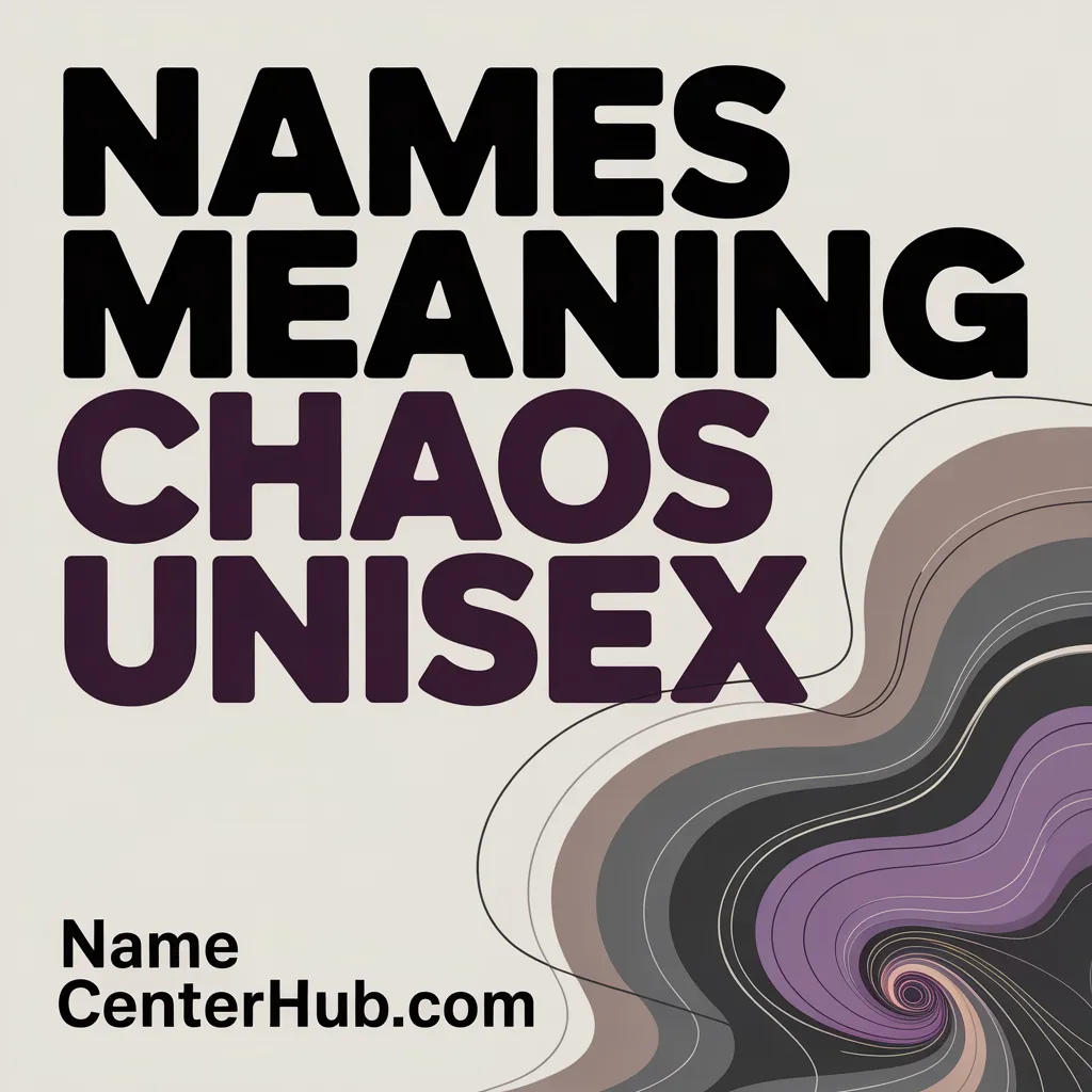 Names Meaning Chaos Unisex
