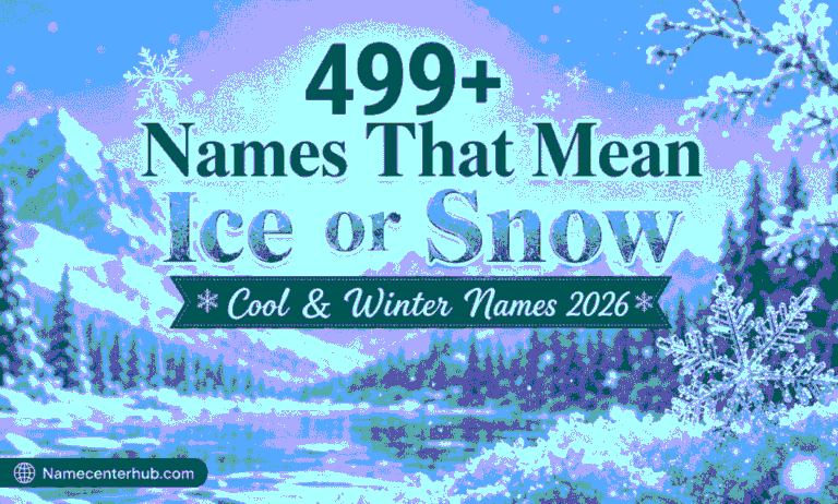 Names That Mean Ice or Snow Cool