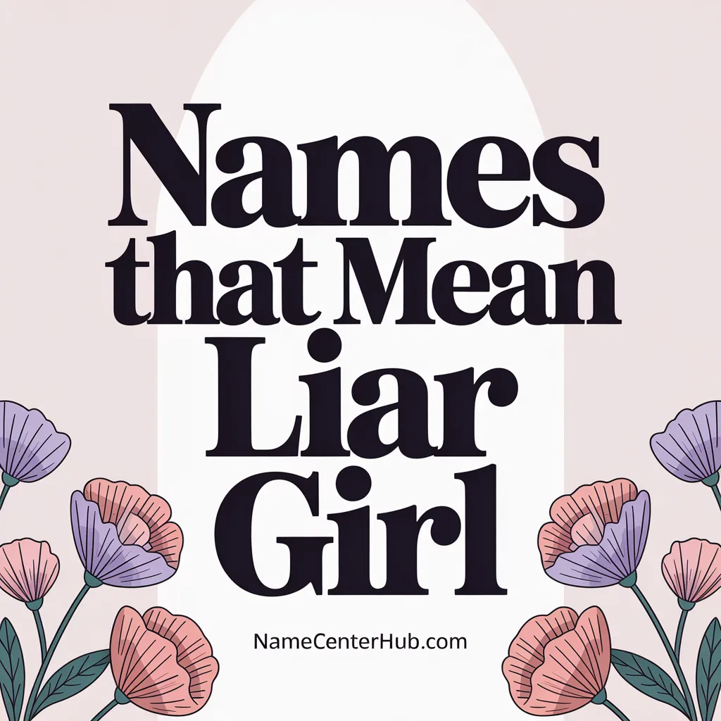 Names That Mean Liar Girl