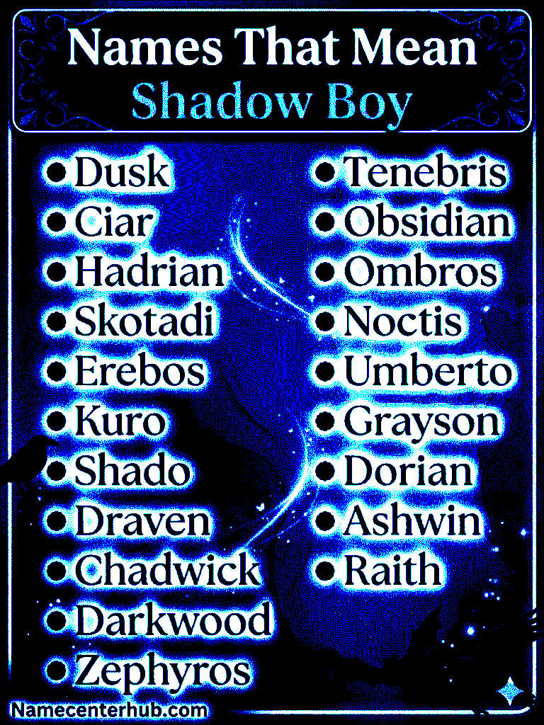 Names That Mean Shadow Boy