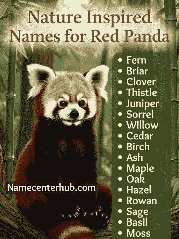 Nature Inspired Names for Red Panda