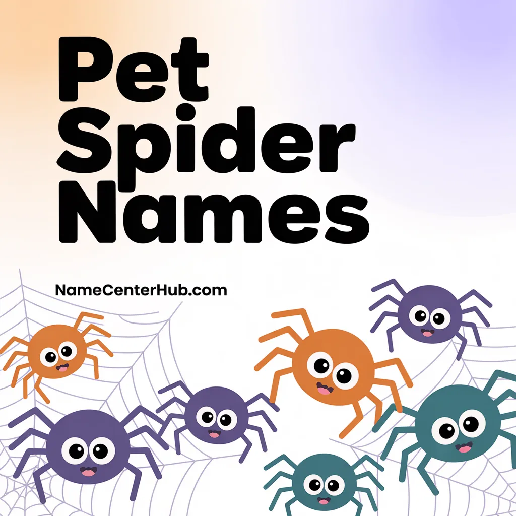 Pet Spider Names
