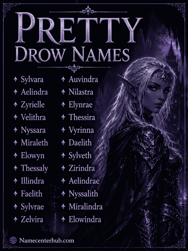 Pretty Drow Names