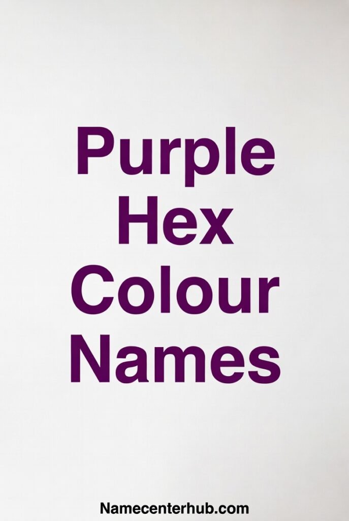 Purple Hex Colour Names