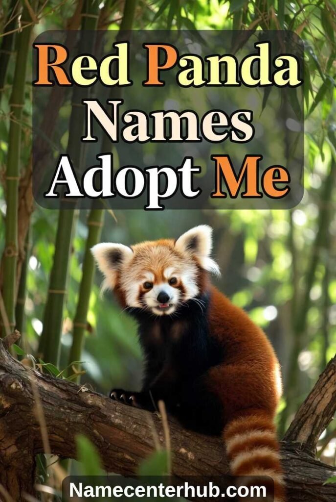 Red Panda Names Adopt Me