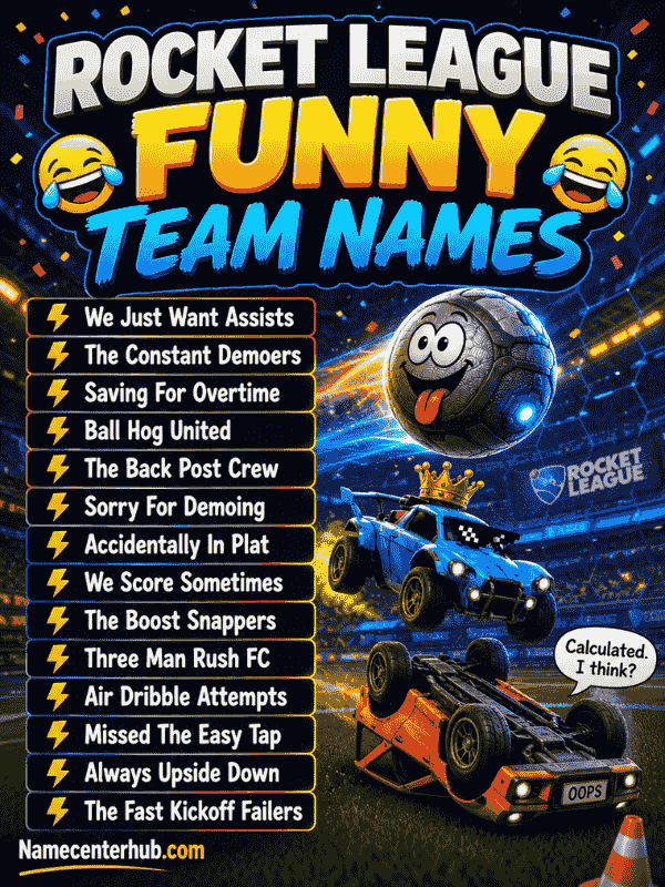 Rocket League Funny Team Names