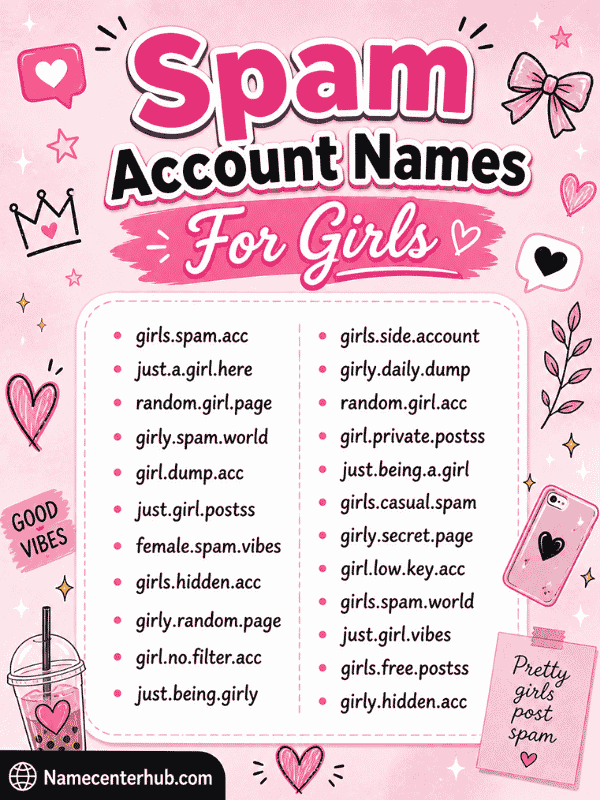 Spam Account Names For Girls