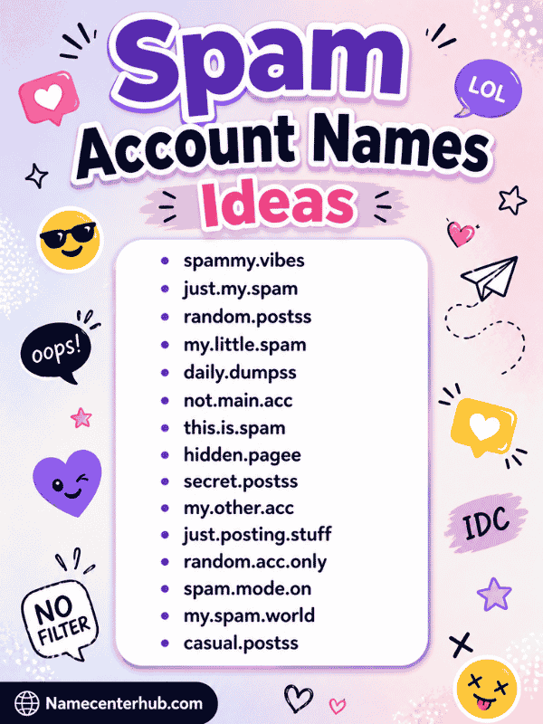 Spam Account Names Ideas