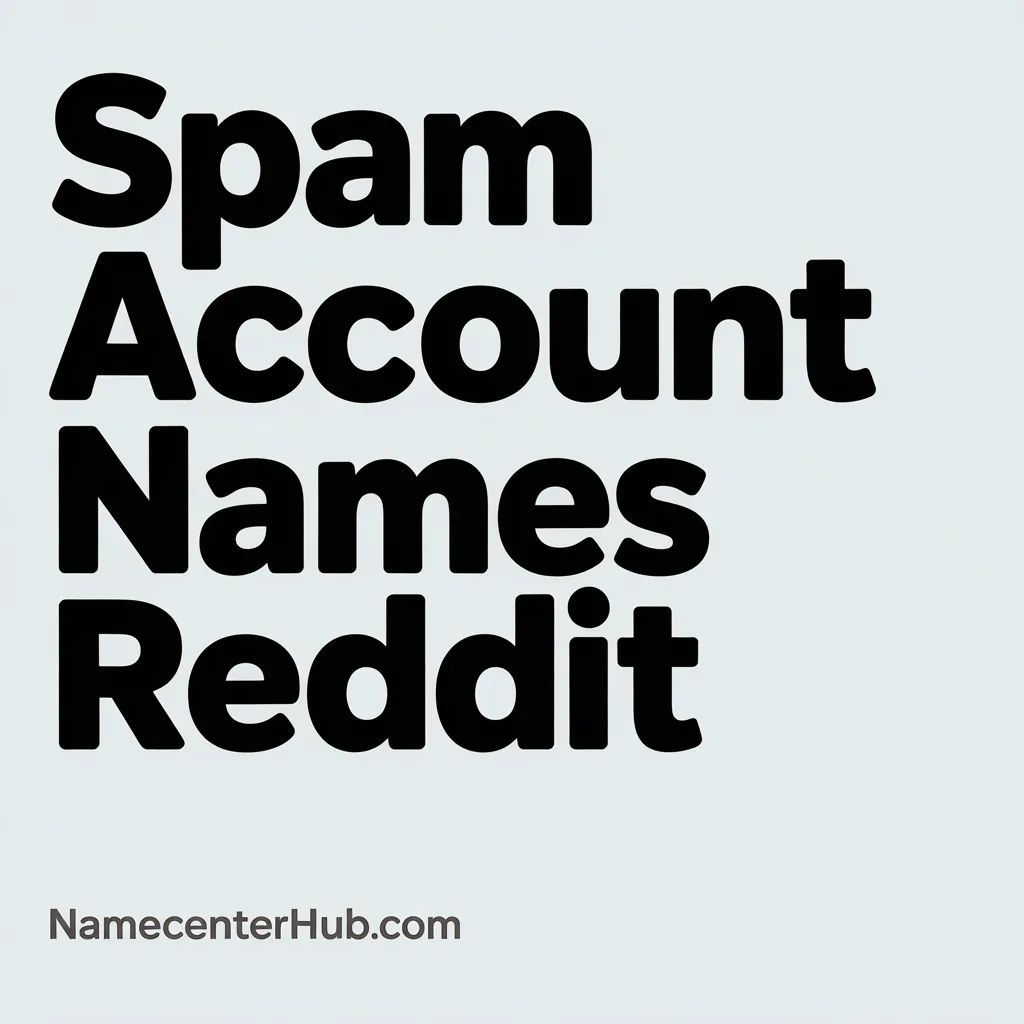 Spam Account Names Reddit