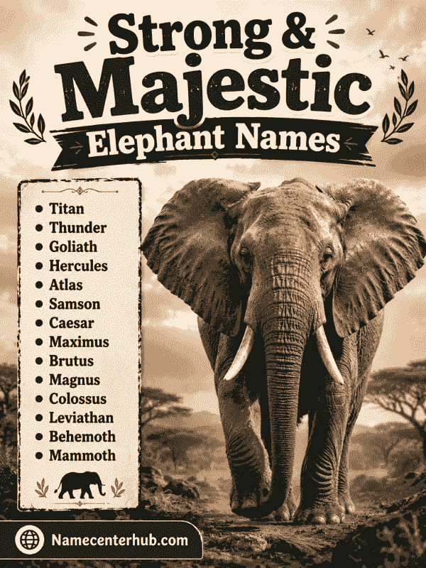 Strong & Majestic Elephant Names
