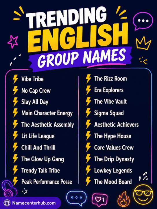 Trending English Group Names