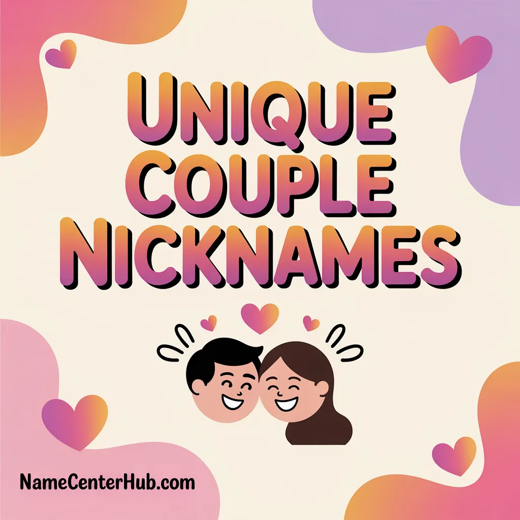 Unique Couple Nicknames
