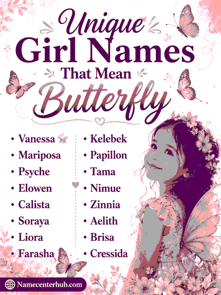 Unique Girl Names That Mean Butterfly