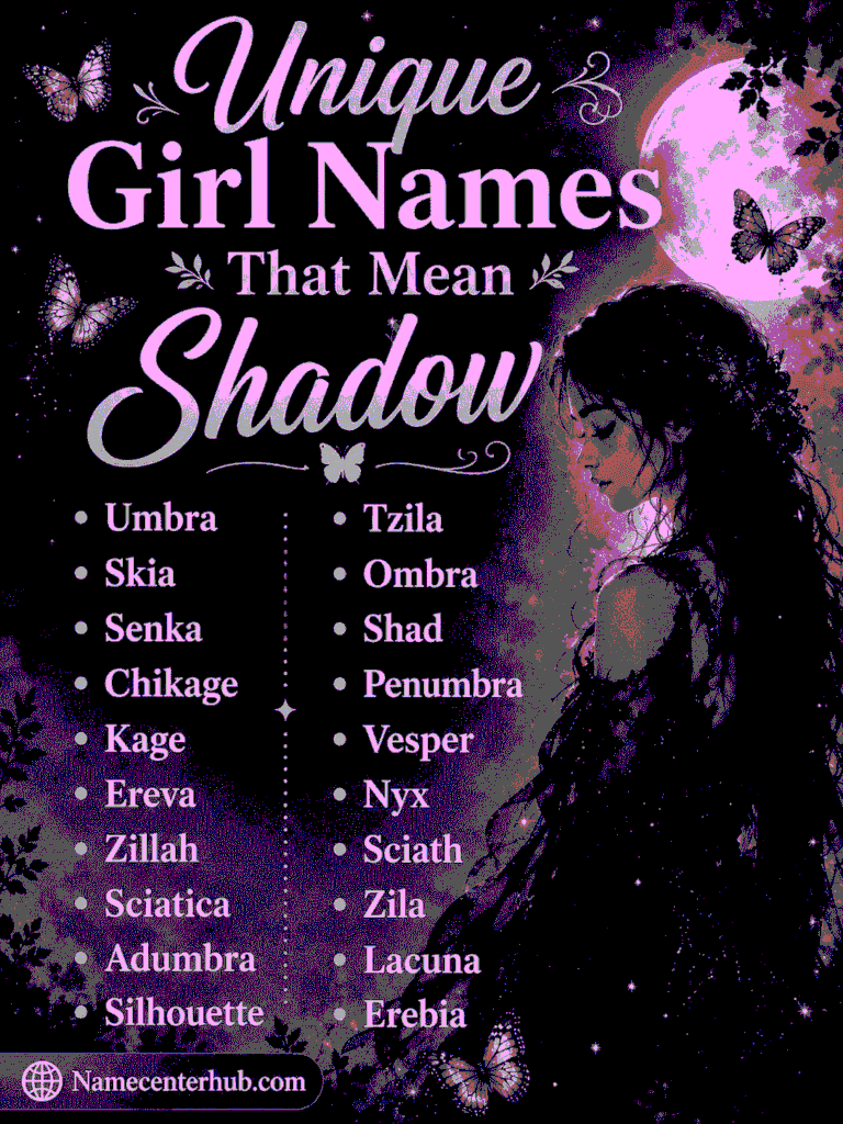 Unique Girl Names That Mean Shadow