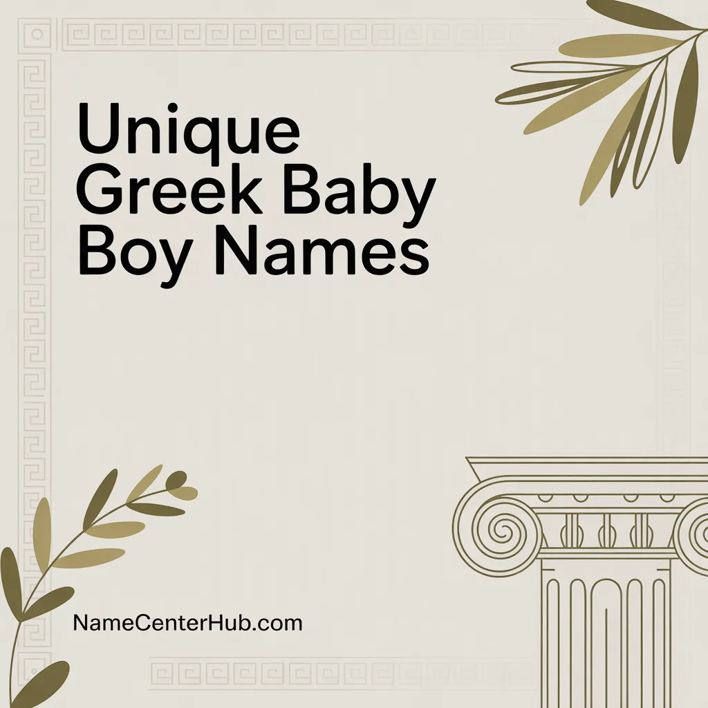 Unique Greek Baby Boy Names