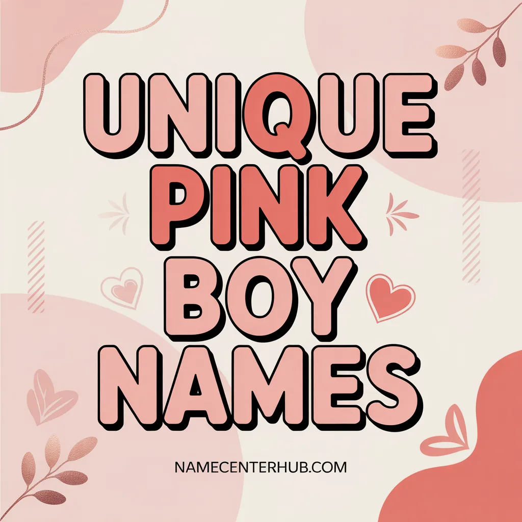 Unique Pink Boy Names