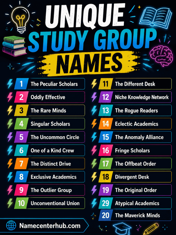 Unique Study Group Names