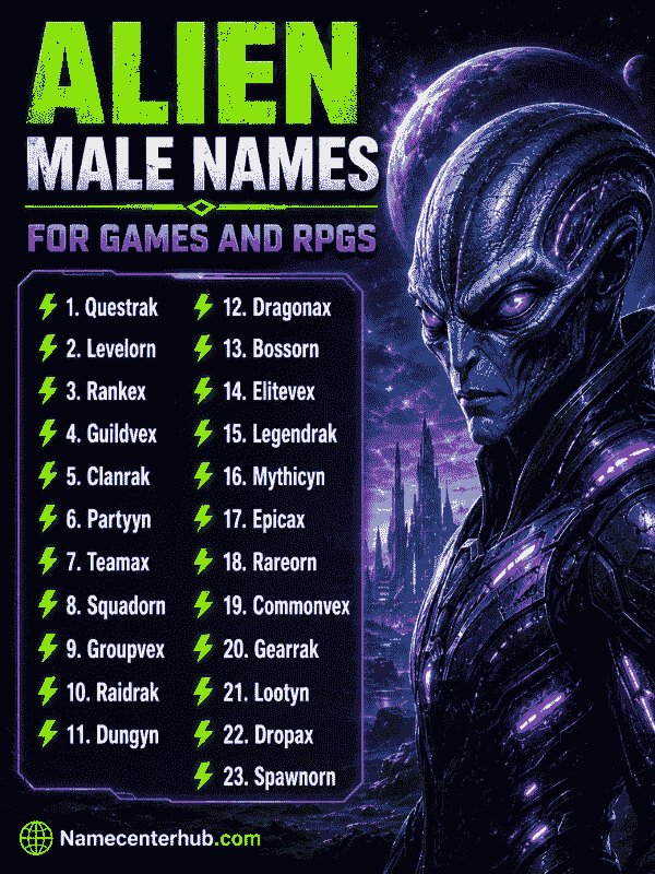 Alien Male Names for Games and RPGs