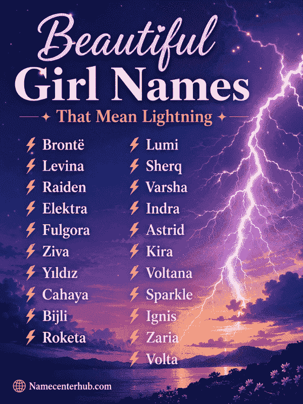 Beautiful Girl Names That Mean Lightning