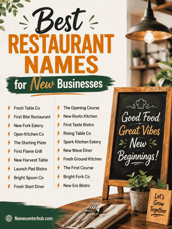 Best Restaurant Names for New Businesses