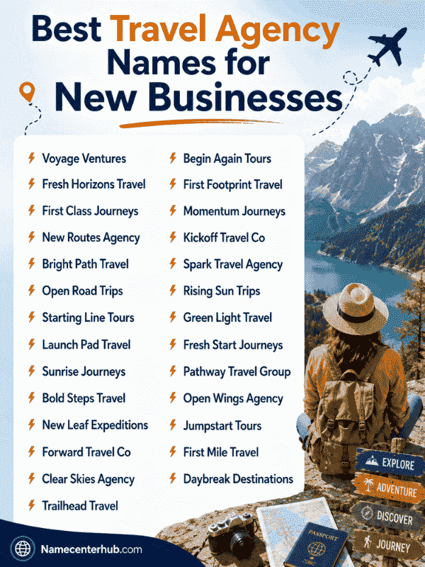 Best Travel Agency Names for New Businesses