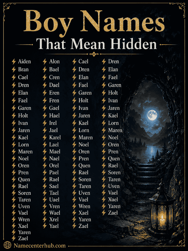 Boy Names That Mean Hidden