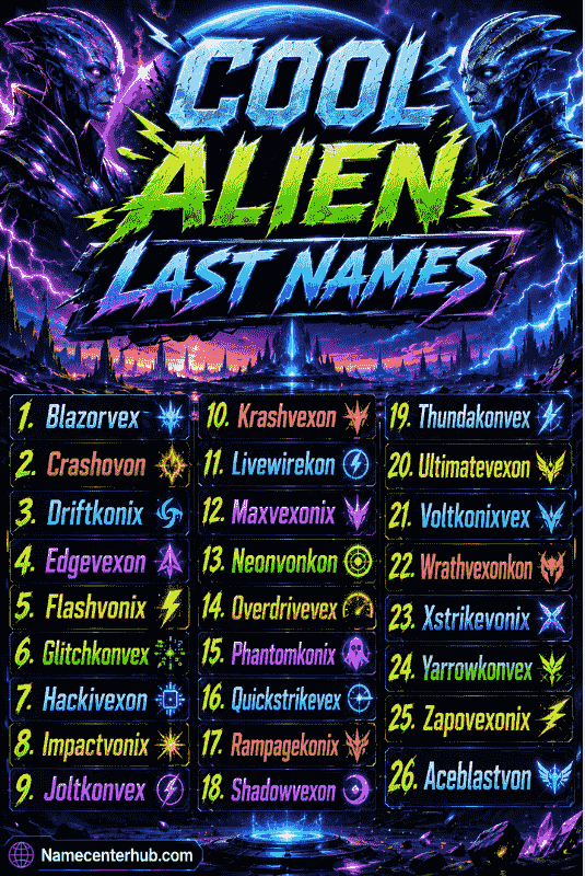 Cool Alien Last Names