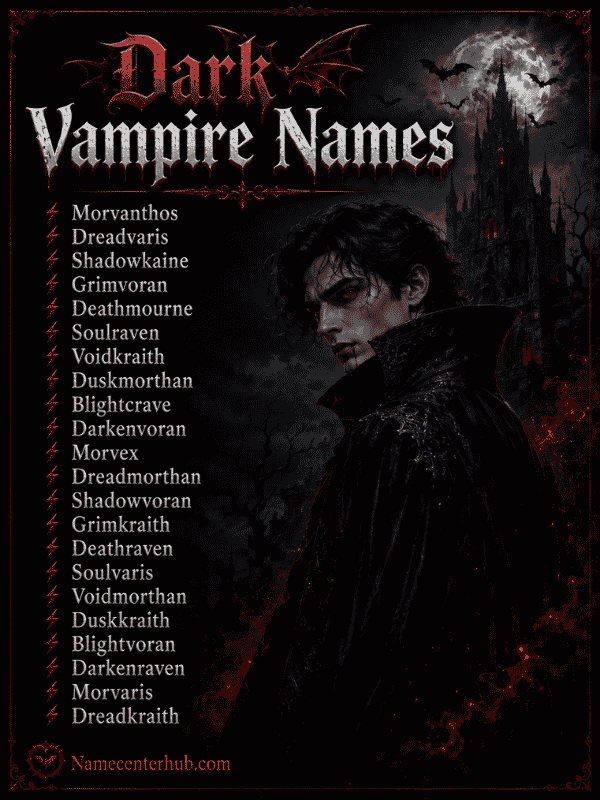Dark Vampire Names