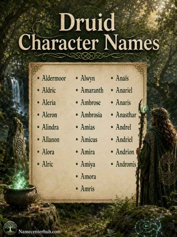Druid Character Names