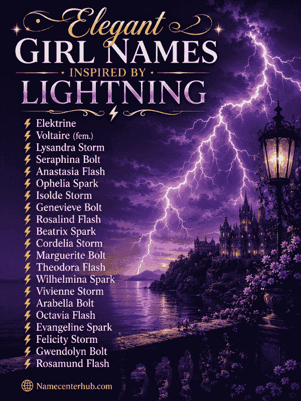 Elegant Girl Names Inspired by Lightning