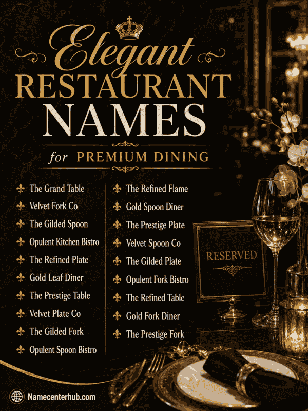 Elegant Restaurant Names for Premium Dining