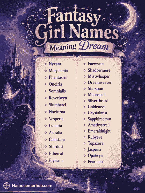 Fantasy Girl Names Meaning Dream