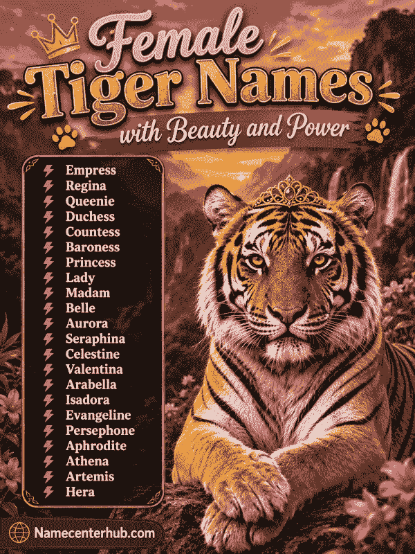 Female Tiger Names with Beauty and Power