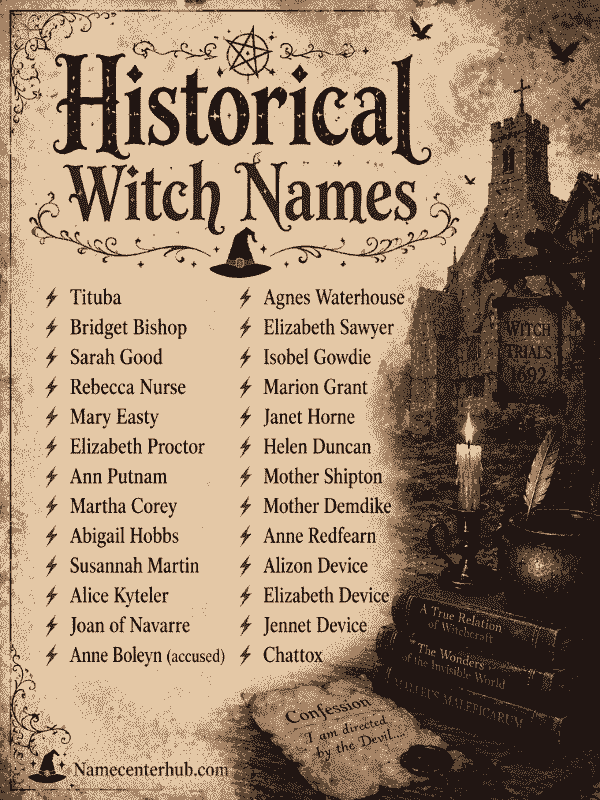 Historical Witch Names