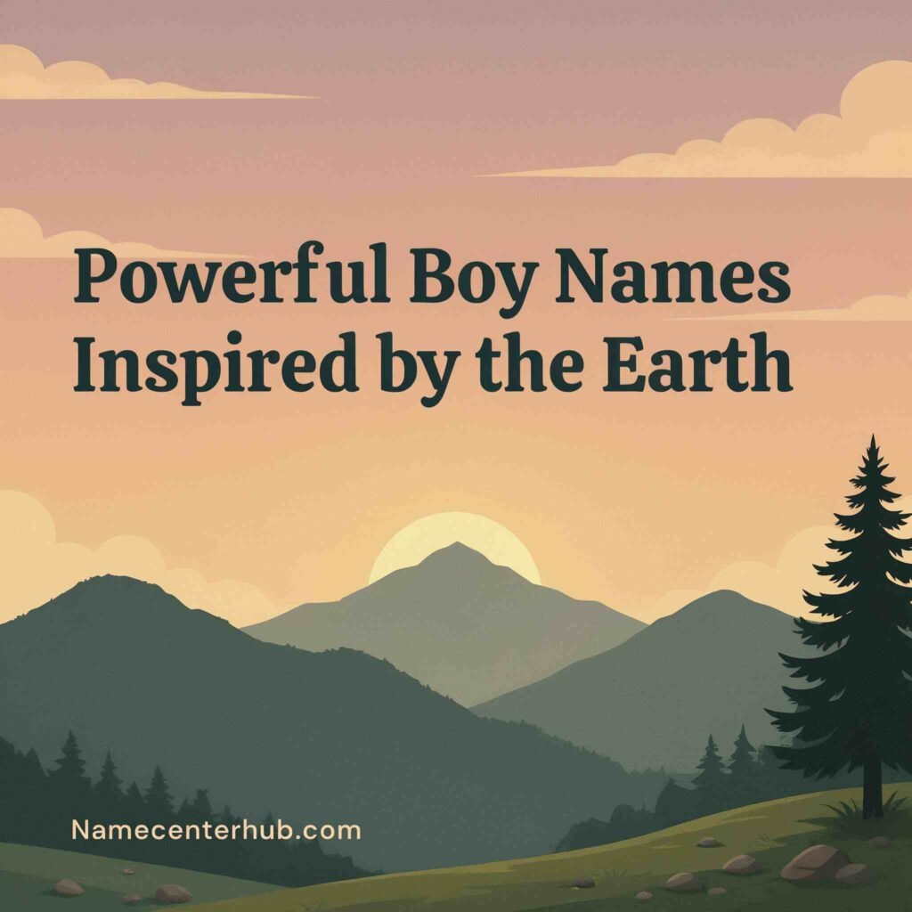 Powerful Boy Names Inspired by the Earth