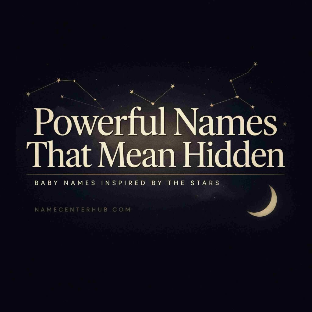 Powerful Names That Mean Hidden