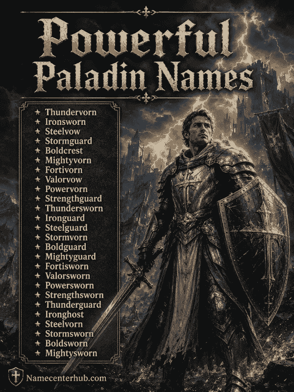 Powerful Paladin Names