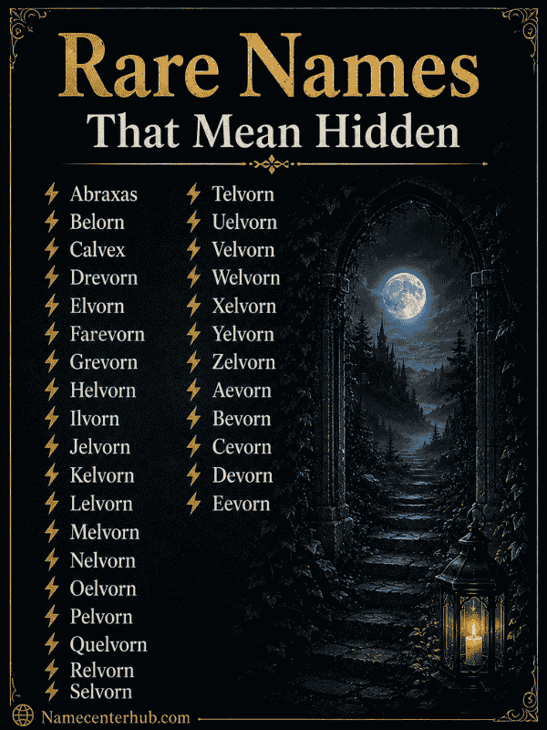 Rare Names That Mean Hidden