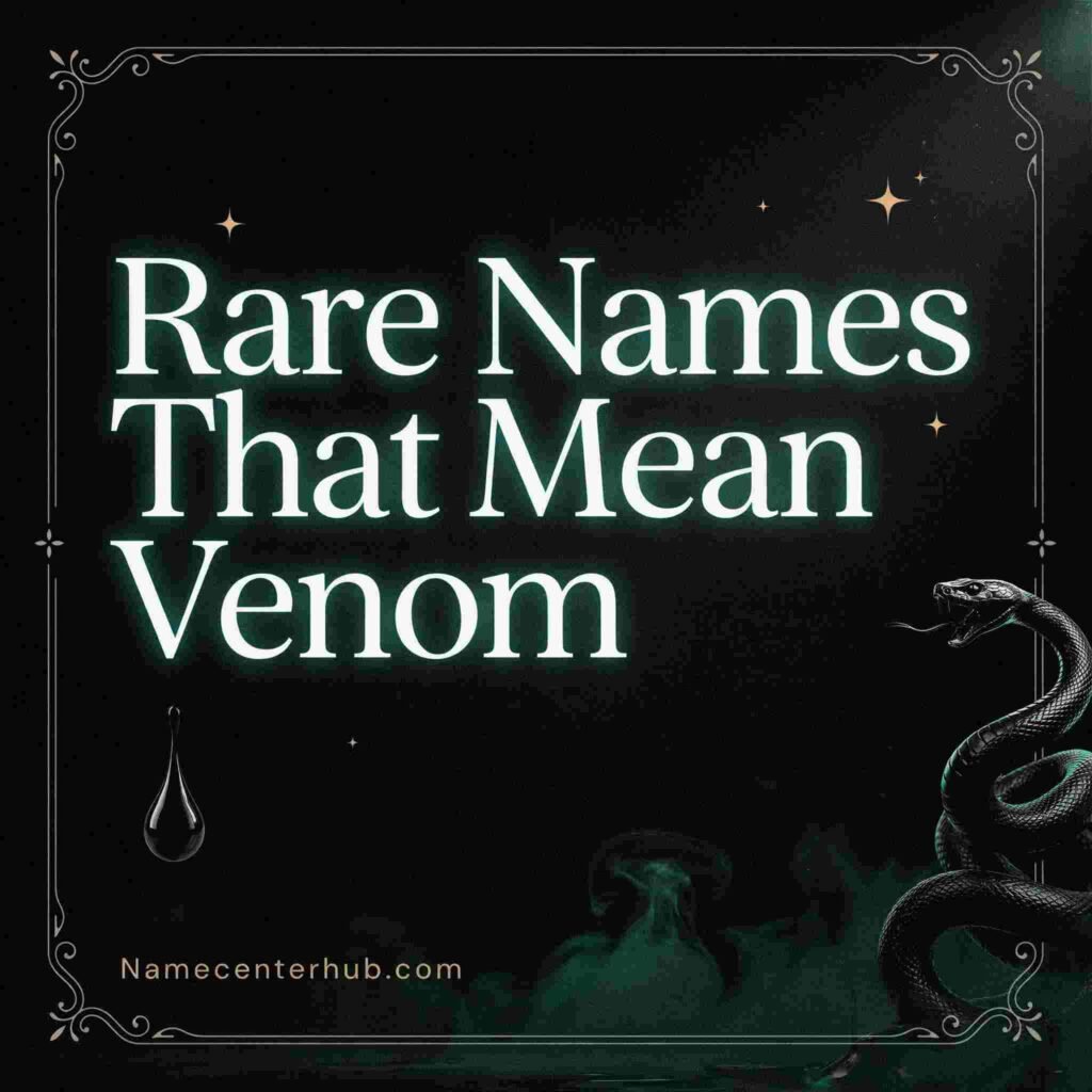 Rare Names That Mean Venom