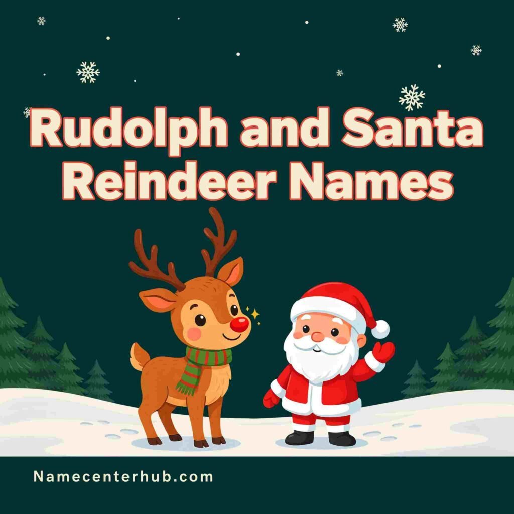 Rudolph and Santa Reindeer Names